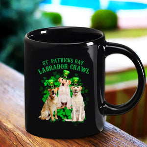 Funny Labrador Dog Family Lovers Black Mug Happy Patrick's Day , Gifts For Birthday, Anniversary Ceramic Coffee Mug 11-15 Oz