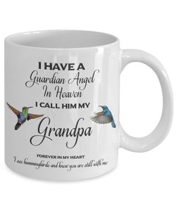 I Have Guardian Angel In Heaven I Call Grandpa Mug Forever In My Heart In Loving Memory Cardinal Mug Guardian Angel Memorial Sympathy Ceramic Coffee Mug 11-15 Oz