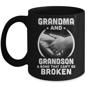 Grandma And Grandson A Bond That Can't Be Broken Mug Gifts For Family Lovers, Birthday, Anniversary Ceramic Coffee Mug 11-15 Oz