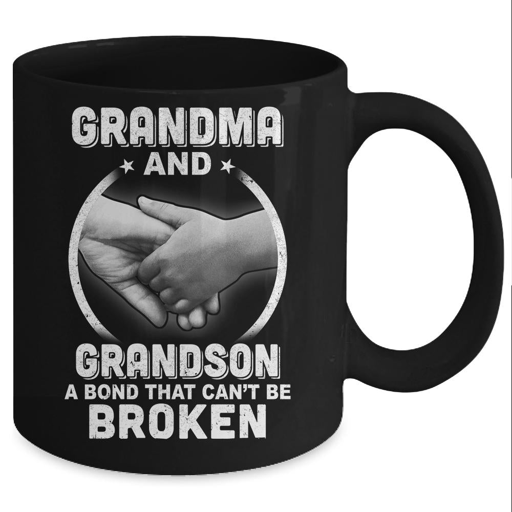 Grandma And Grandson A Bond That Can't Be Broken Mug Gifts For Family Lovers, Birthday, Anniversary Ceramic Coffee Mug 11-15 Oz