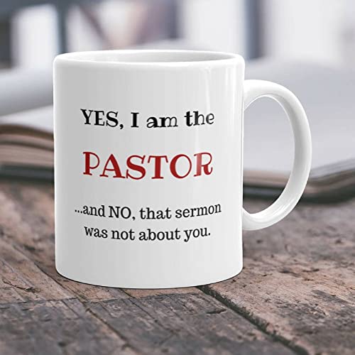 Pastor Gifts Yes I Am The Pastor Mug, Funny Gifts For Pastor From Family, Friend, Coworker Mug